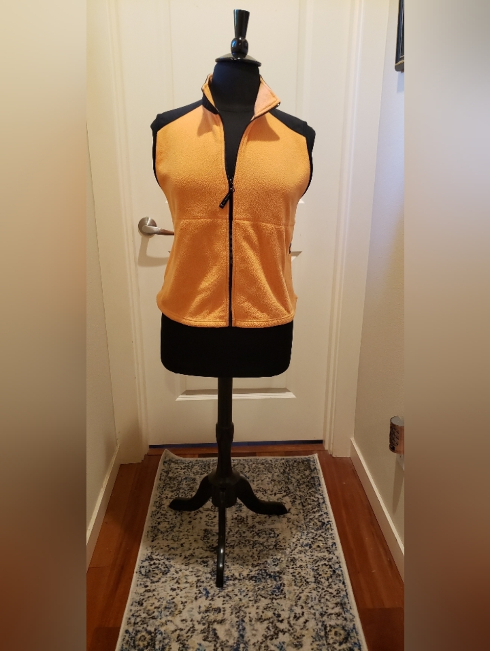 ProSpirit Women's Sleeveless Fleece Vest - Golden Yellow W/ Black Yoke